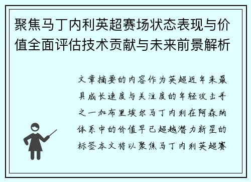 聚焦马丁内利英超赛场状态表现与价值全面评估技术贡献与未来前景解析